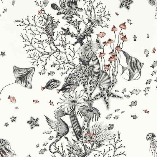 Seaforest Wallpaper - Mono - Clarke & Clarke - W0218/03 - Morris Wallpaper