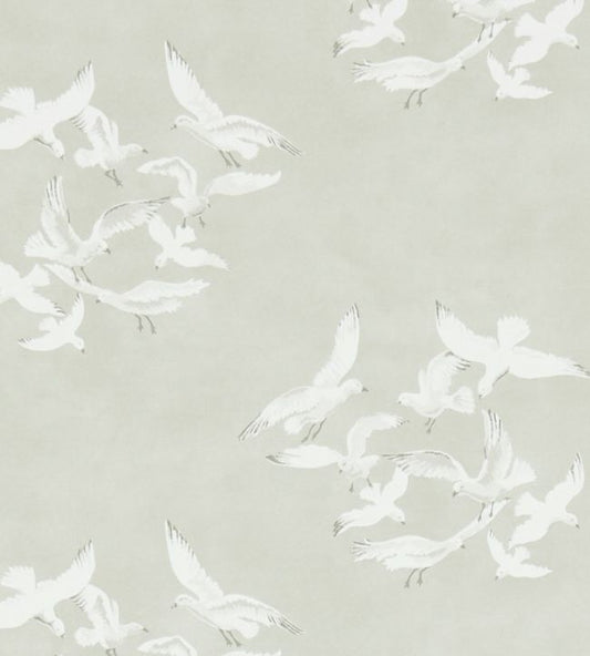 Seagulls Wallpaper - Stone - DVIN214587 - Sanderson - Morris Wallpaper