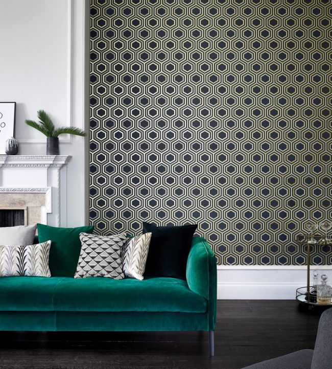 Selo Wallpaper - Gold/Platinum - HSAW112147 - Harlequin - Morris Wallpaper