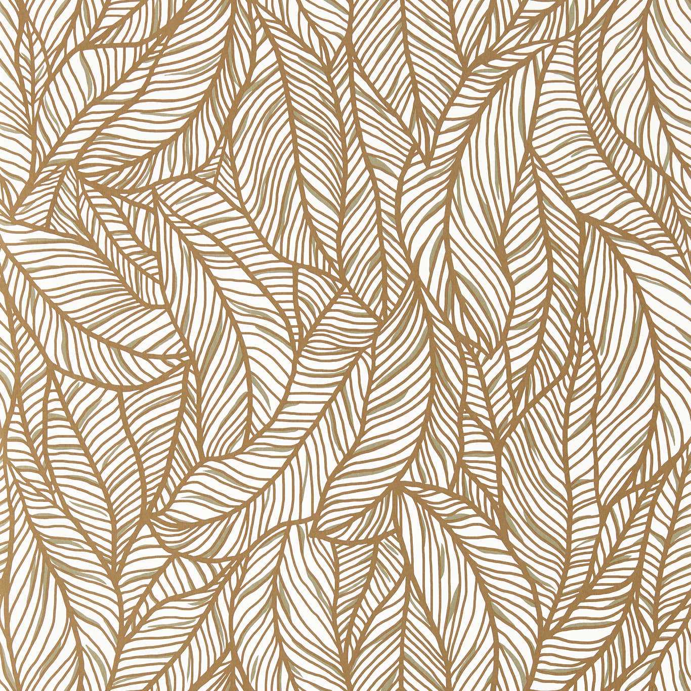 Selva Wallpaper - Bronze/Ivory - Clarke & Clarke - W0144/01 - Morris Wallpaper