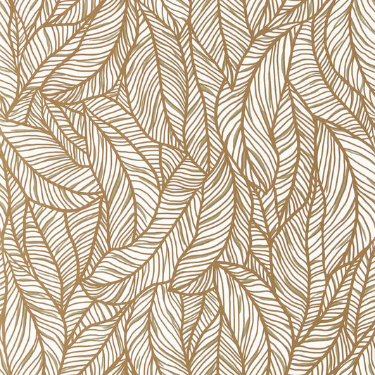 Selva Wallpaper - Bronze/Ivory - Clarke & Clarke - W0144/01 - Morris Wallpaper