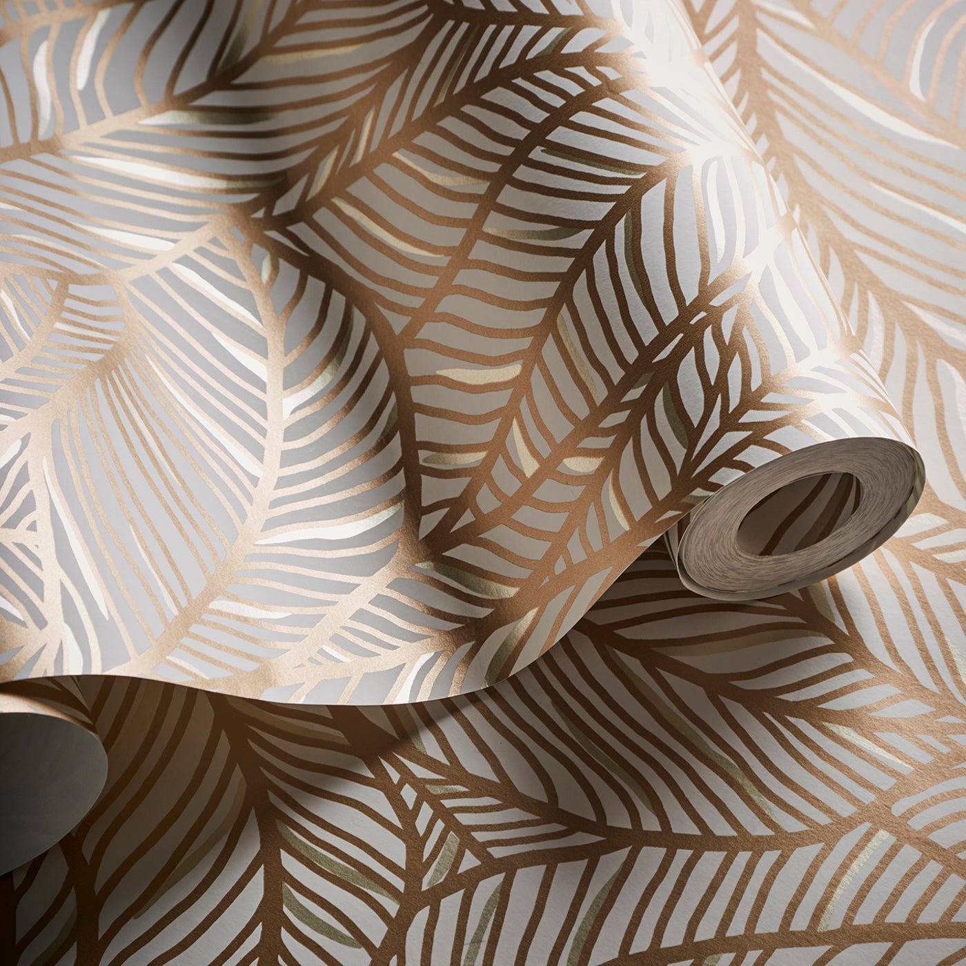 Selva Wallpaper - Bronze/Ivory - Clarke & Clarke - W0144/01 - Morris Wallpaper