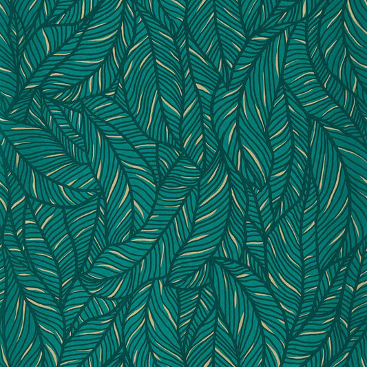 Selva Wallpaper - Emerald - Clarke & Clarke - W0144/02 - Morris Wallpaper
