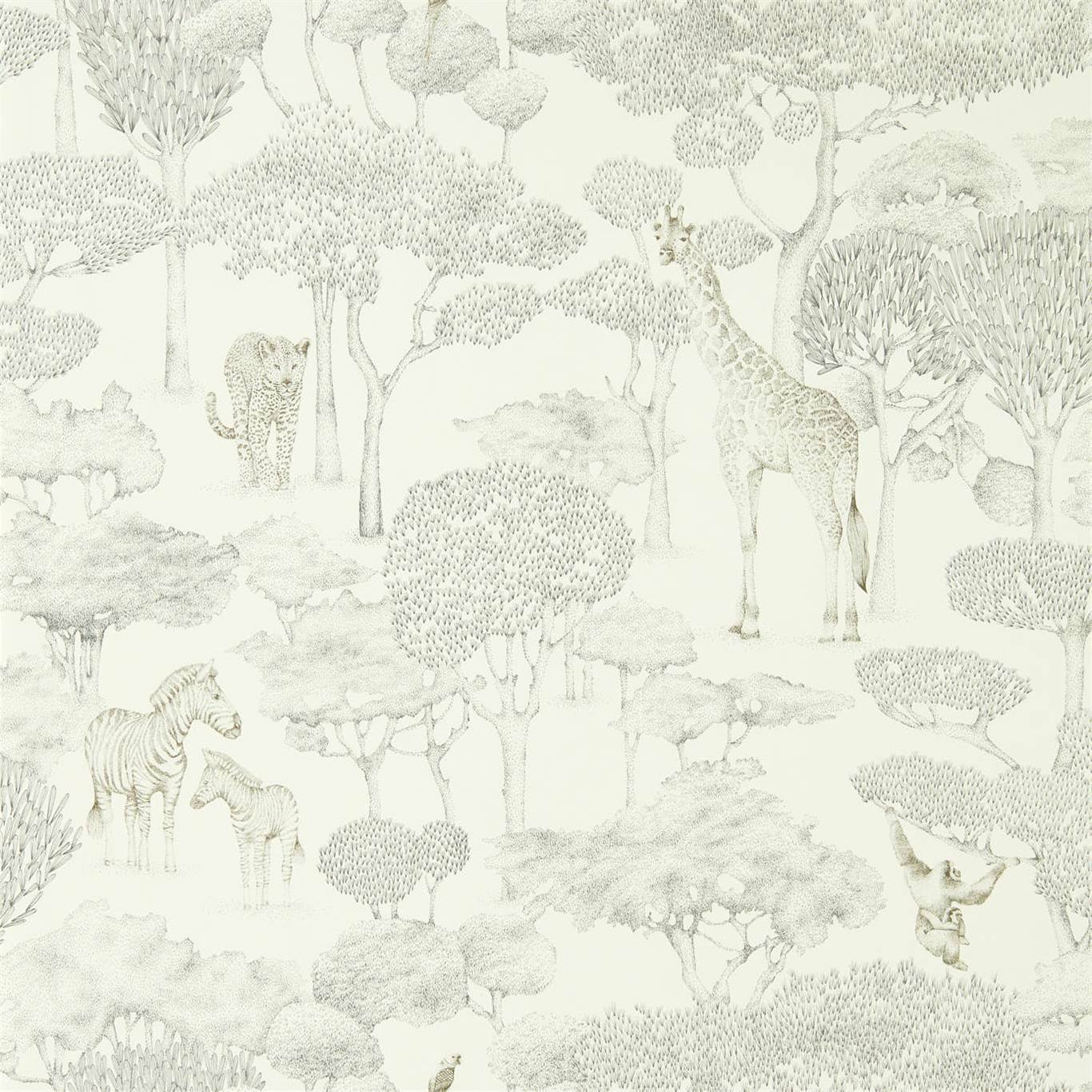 Shamwari Wallpaper - Chalk/Slate - Harlequin - HMIW112243 - Morris Wallpaper