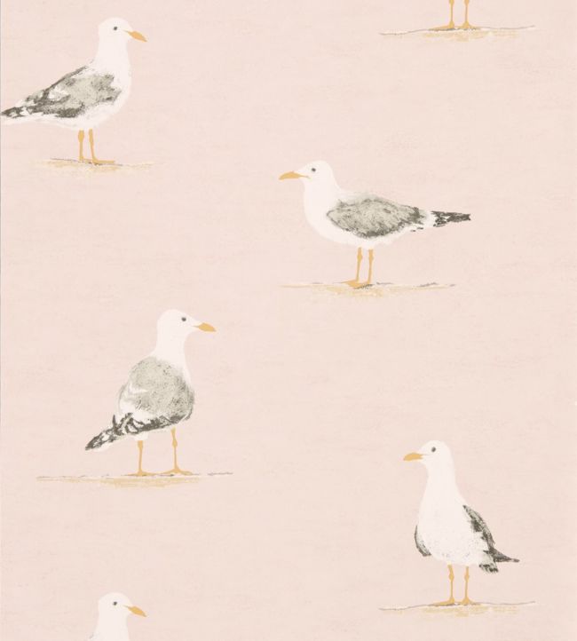 Shore Birds Wallpaper - Blush - DCOA216562 - Sanderson - Morris Wallpaper