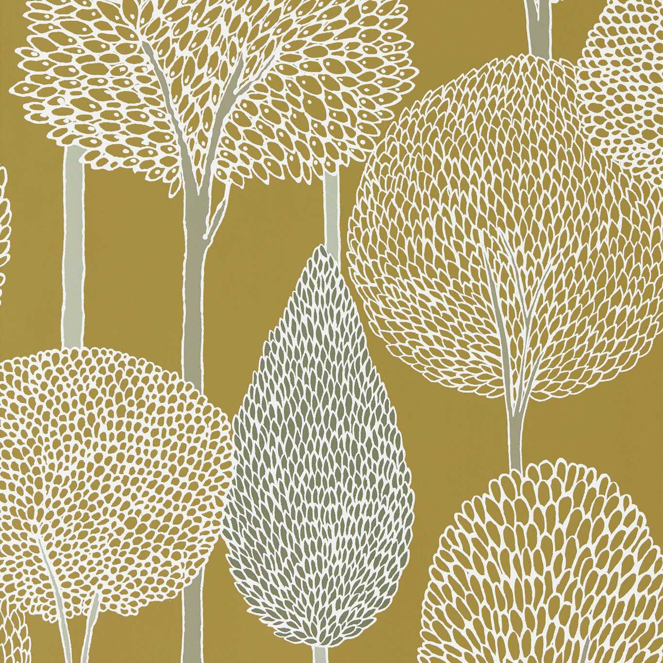 Silhouette Wallpaper - Ochre/Taupe - Harlequin - HRTW113140 - Morris Wallpaper