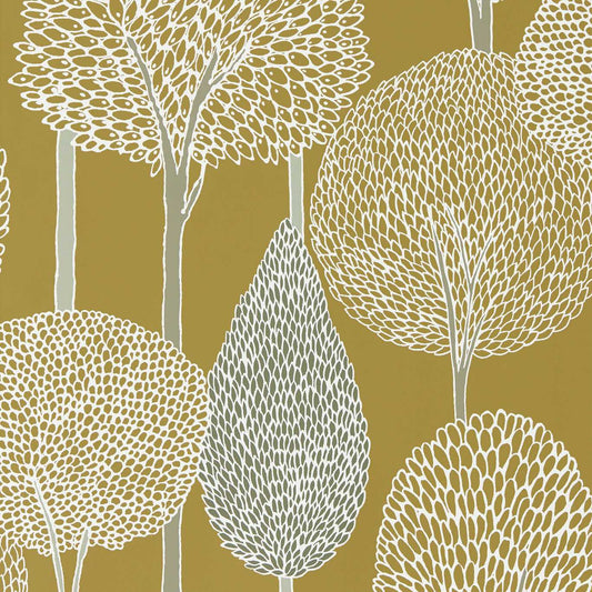 Silhouette Wallpaper - Ochre/Taupe - Harlequin - HRTW113140 - Morris Wallpaper