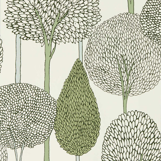 Silhouette Wallpaper - Seaglass/Forest - Harlequin - HRTW113139 - Morris Wallpaper