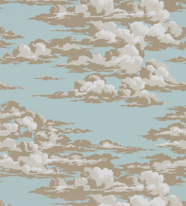 Silvi Clouds Wallpaper - English Blue - DYSI216601 - Sanderson - Morris Wallpaper