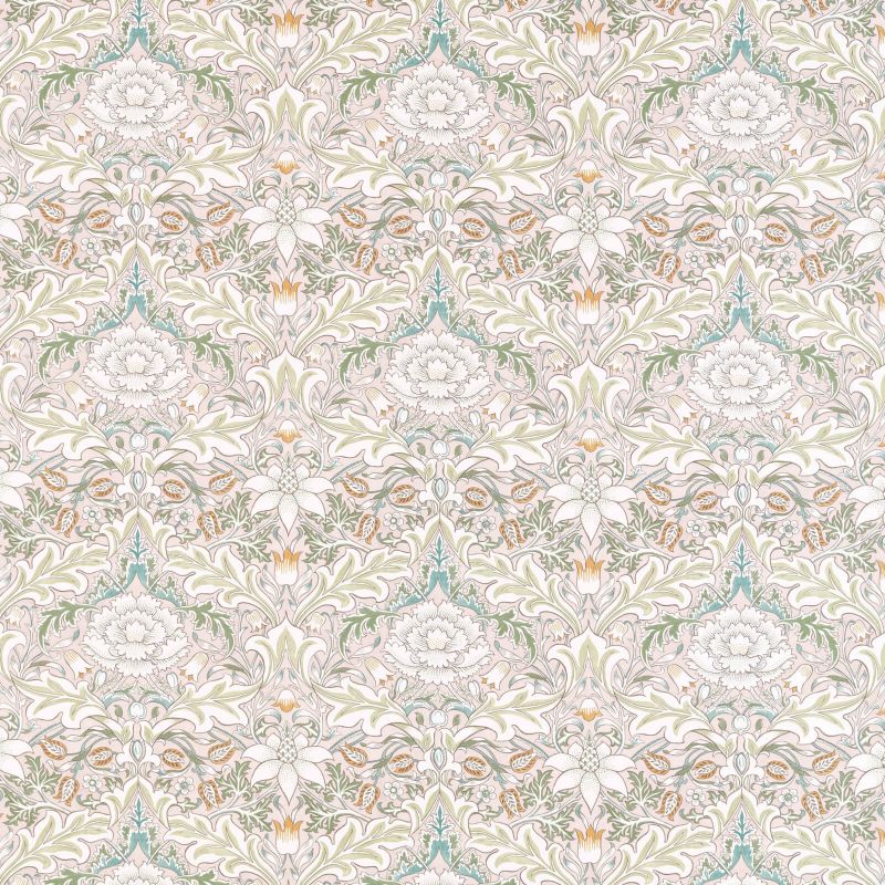 Simply Severn Fabric - Cochineal/Willow - Morris & Co - 226904 - Premier Wallcovering