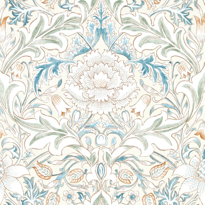Simply Severn Wallpaper - Bayleaf/Annatto - Morris & Co - 217074 - Morris Wallpaper