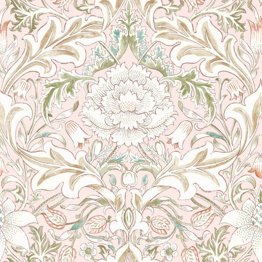 Simply Severn Wallpaper - Cochineal/Willow - Morris & Co - 217073 - Morris Wallpaper