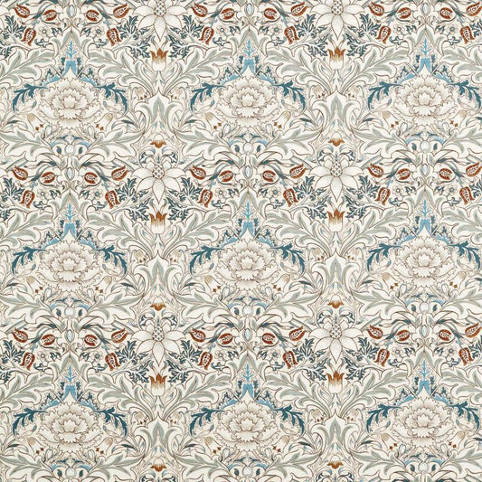 Simply Severn Wide Width Fabric - Sage Leaf/Tan - Morris & Co - 227286 - Premier Wallcovering