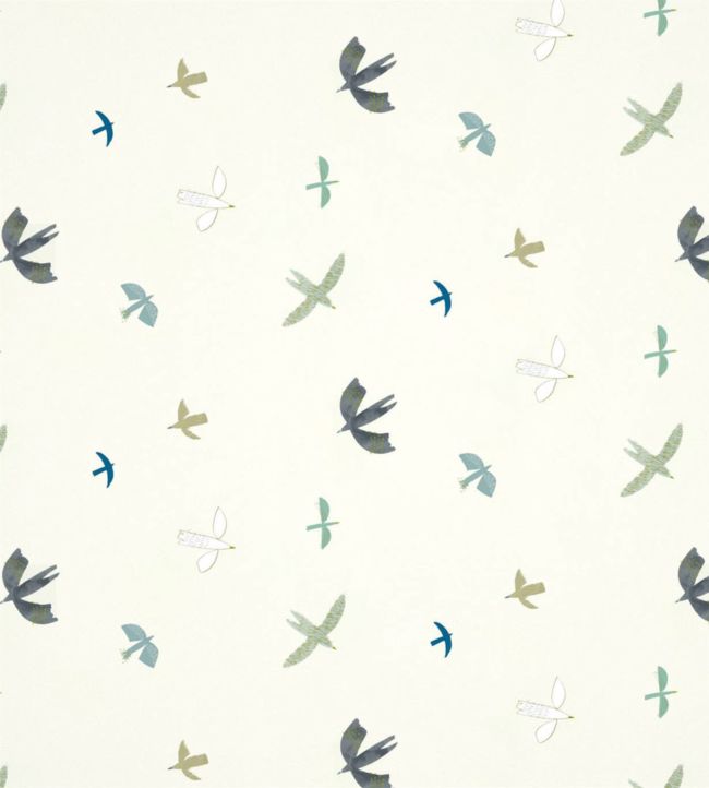 Skies Above Wallpaper - Duck Egg/Linen - HLTF112641 - Harlequin - Morris Wallpaper