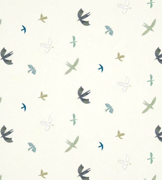 Skies Above Wallpaper - Duck Egg/Linen - HLTF112641 - Harlequin - Morris Wallpaper