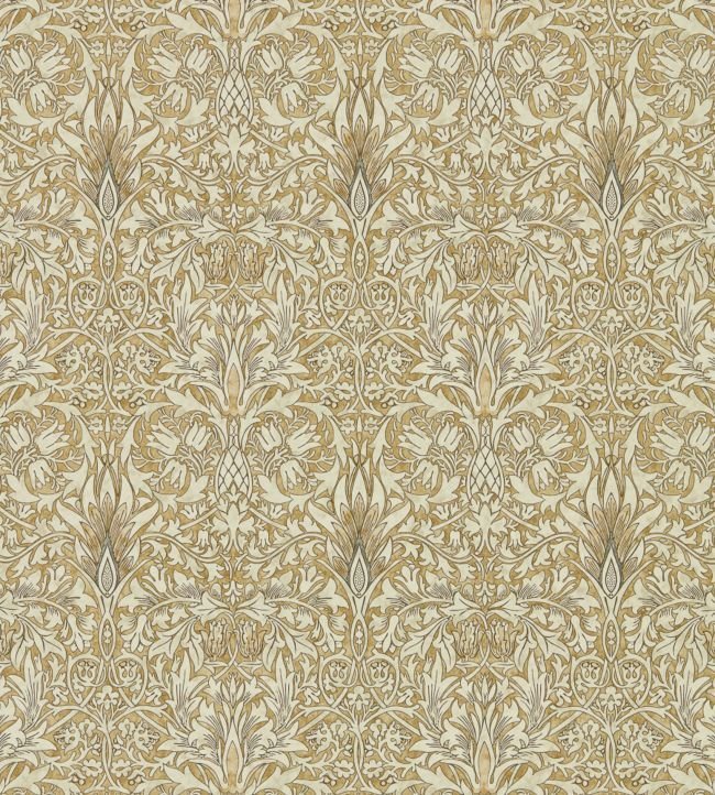 Snakeshead Wallpaper - Gold/Linen - 216429 - Morris & Co