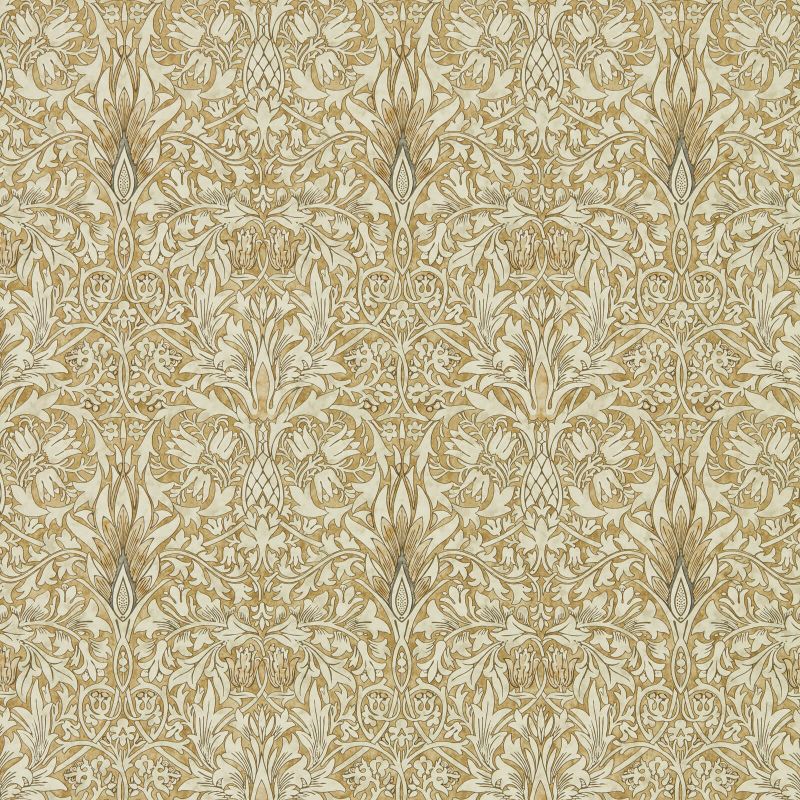 Snakeshead Wallpaper - Gold/Linen - 216429 - Morris & Co