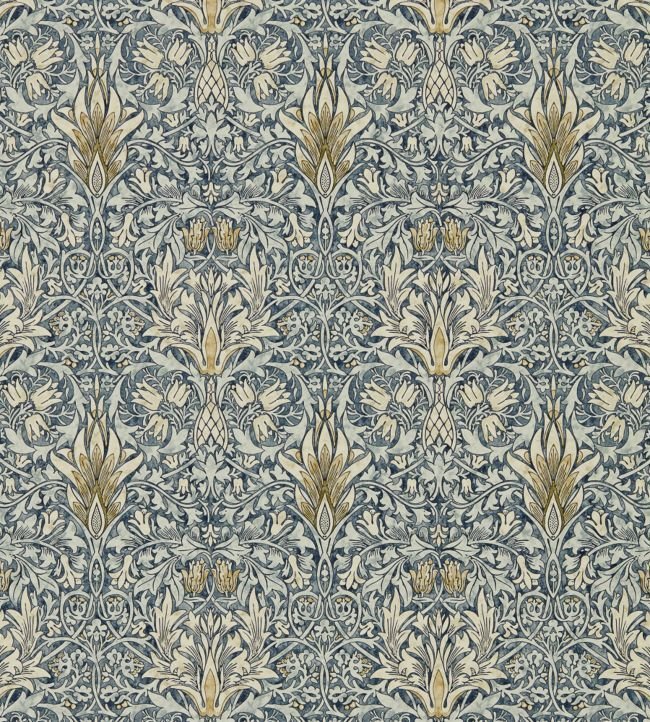 Snakeshead Wallpaper - Indigo/Cumin - 216428 - Morris & Co