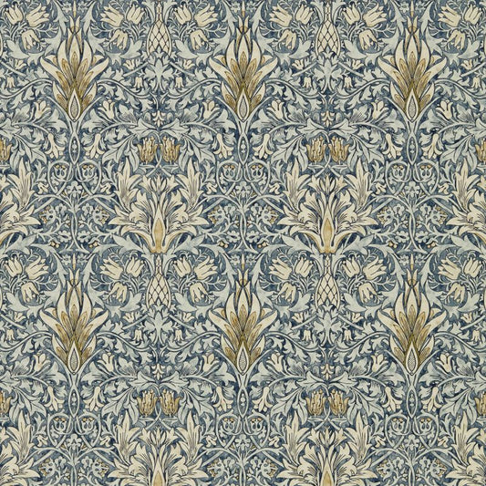 Snakeshead Wallpaper - Indigo/Cumin - Morris & Co - 216812 - Morris Wallpaper