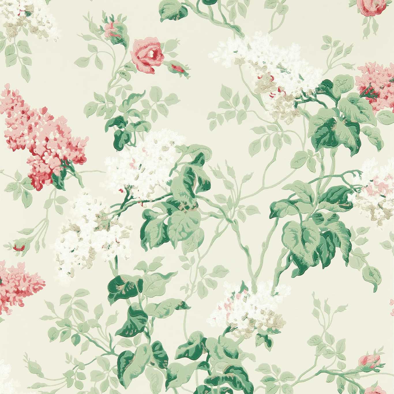 Sommerville Wallpaper - Blush/Grey Birch - DOSW217050 - Sanderson - One Sixty - Morris Wallpaper