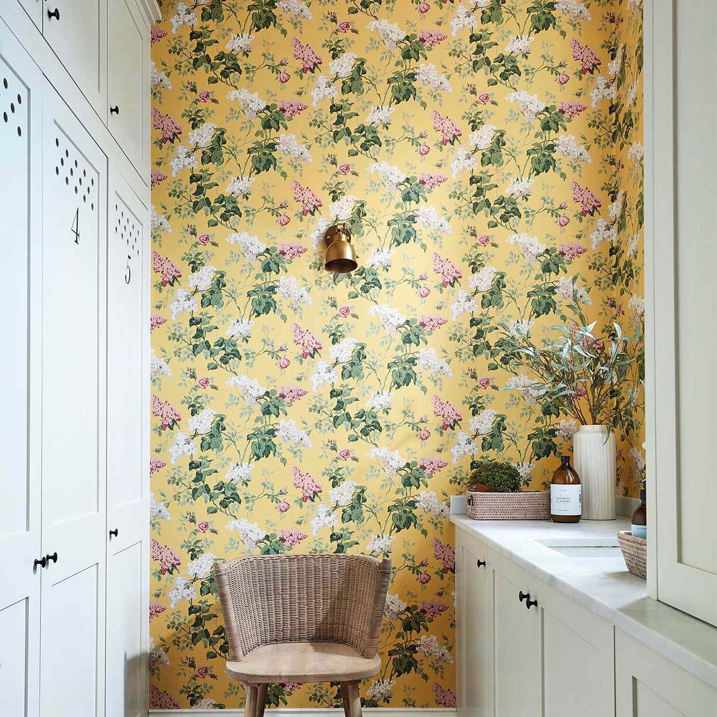 Sommerville Wallpaper - Carmen/Daffodil - Sanderson - DOSW217051 - Morris Wallpaper