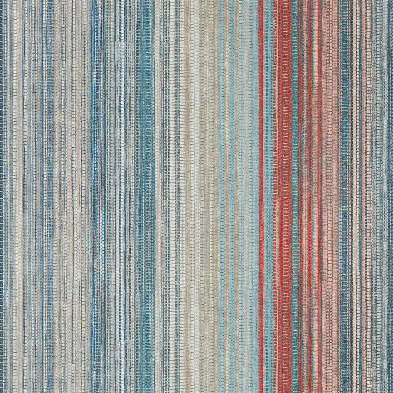 Spectro Stripe Wallpaper - Teal/Sedona/Rust - Harlequin - HMWF111961 - Morris Wallpaper