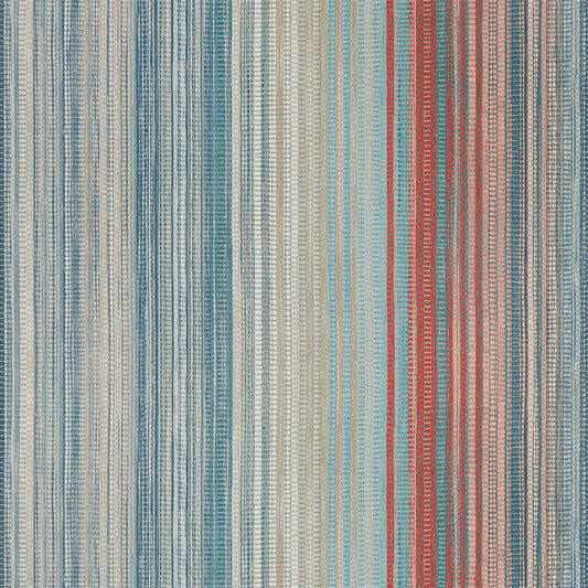 Spectro Stripe Wallpaper - Teal/Sedona/Rust - Harlequin - HMWF111961 - Morris Wallpaper