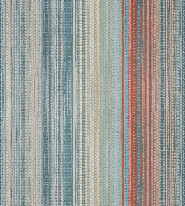 Spectro Stripe Wallpaper - Teal/Sedona/Rust - HMWF111961 - Harlequin - Morris Wallpaper