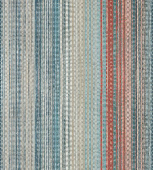 Spectro Stripe Wallpaper - Teal/Sedona/Rust - HMWF111961 - Harlequin - Morris Wallpaper