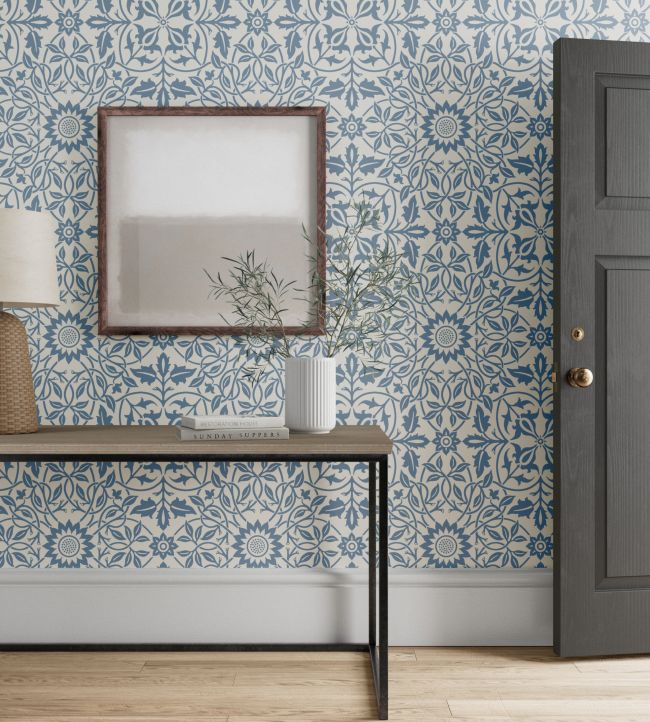 St James Ceiling Wallpaper - China Blue - 217079 - Morris & Co