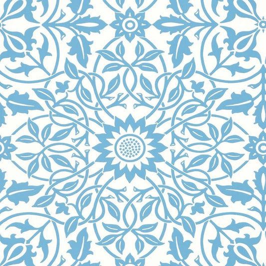 St James Ceiling Wallpaper - China Blue - Morris & Co - 217079 - Morris Wallpaper