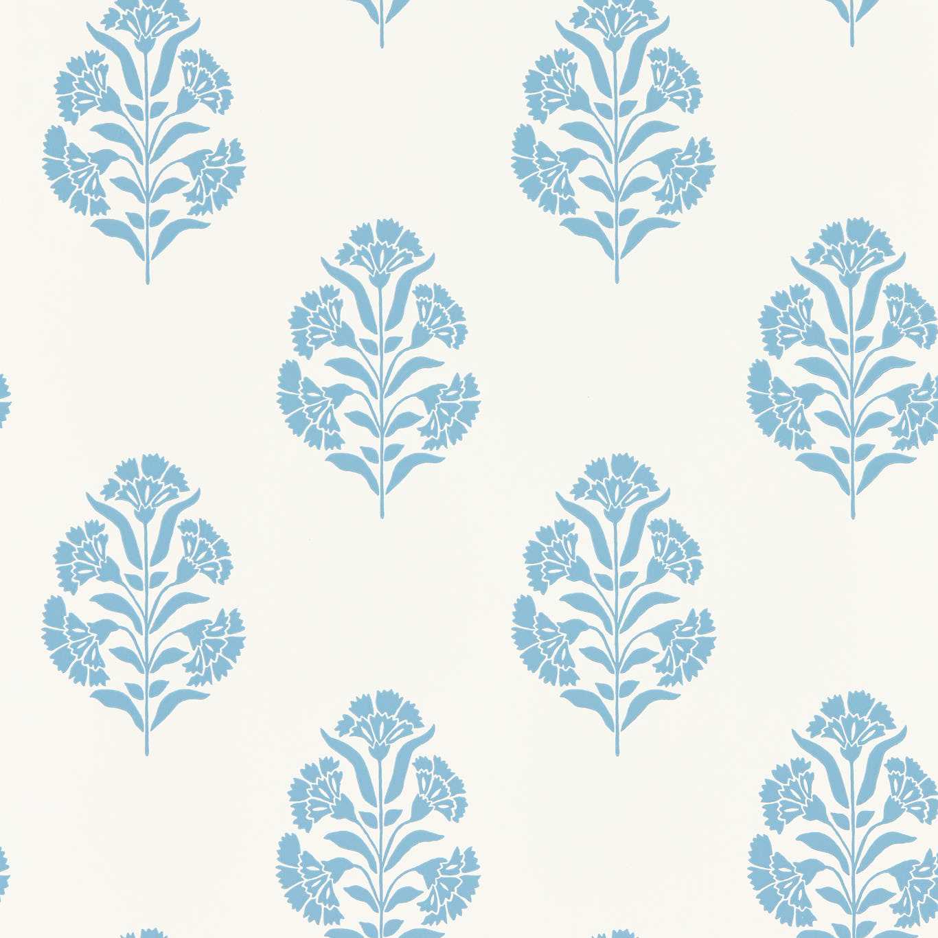 Standen Wallpaper - Denim - Clarke & Clarke - W0199/02 - Morris Wallpaper