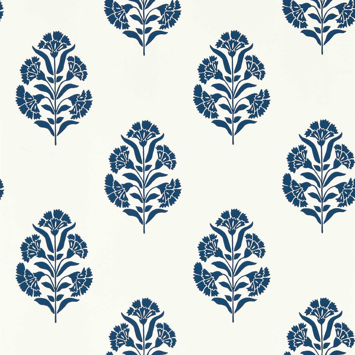 Standen Wallpaper - Midnight - Clarke & Clarke - W0199/03 - Morris Wallpaper