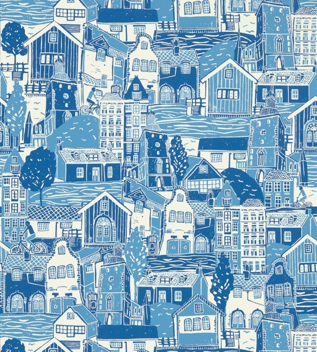 Stockholm Wallpaper - Cloudless Blue - NART112808 - Scion