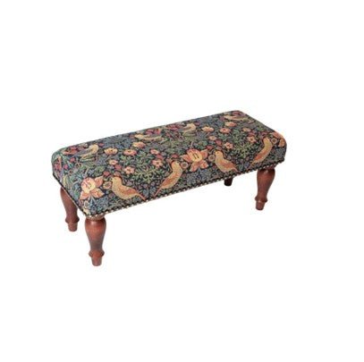 Strawberry Thief Classic Upholstered Stool - Hines of Oxford - NS927 - Morris Wallpaper