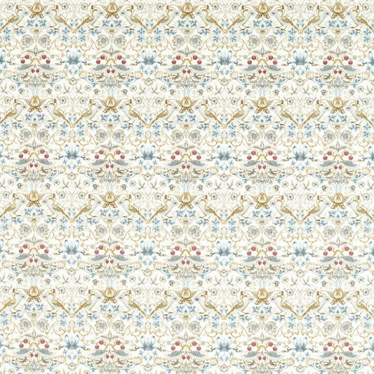 Strawberry Thief Embroidery Fabric - Denim - F1745/02 - Clarke & Clarke