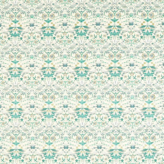 Strawberry Thief Embroidery Fabric - Teal - F1745/04 - Clarke & Clarke