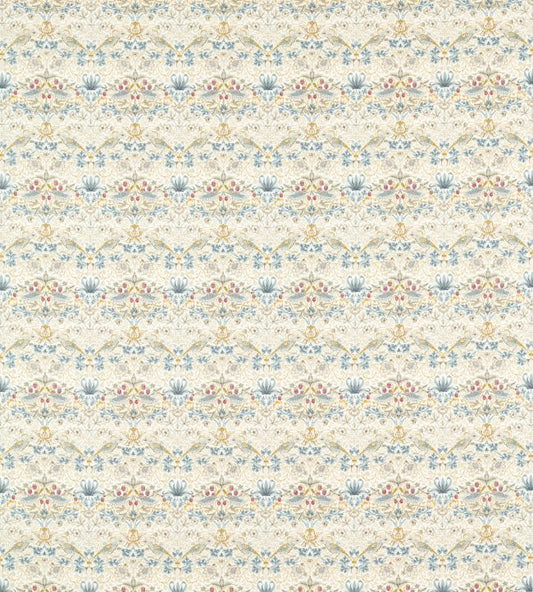 Strawberry Thief Fabric - Linen/Plum - F1678/04 - Clarke & Clarke