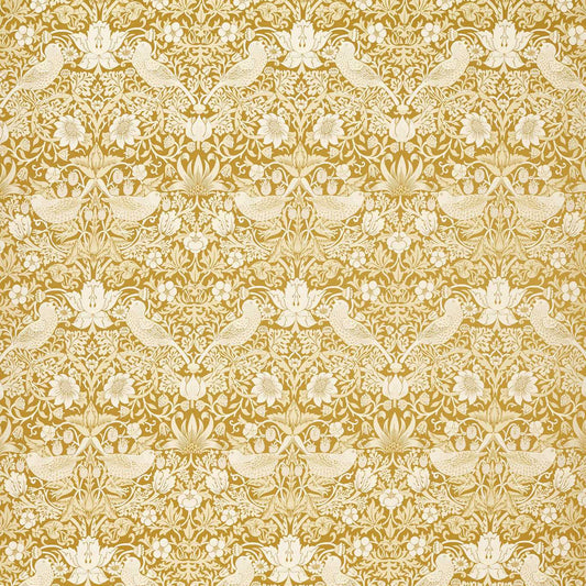 Strawberry Thief Jacquard Fabric - Chartreuse - F1746/01 - Clarke & Clarke