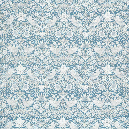 Strawberry Thief Jacquard Fabric - Denim - F1746/02 - Clarke & Clarke