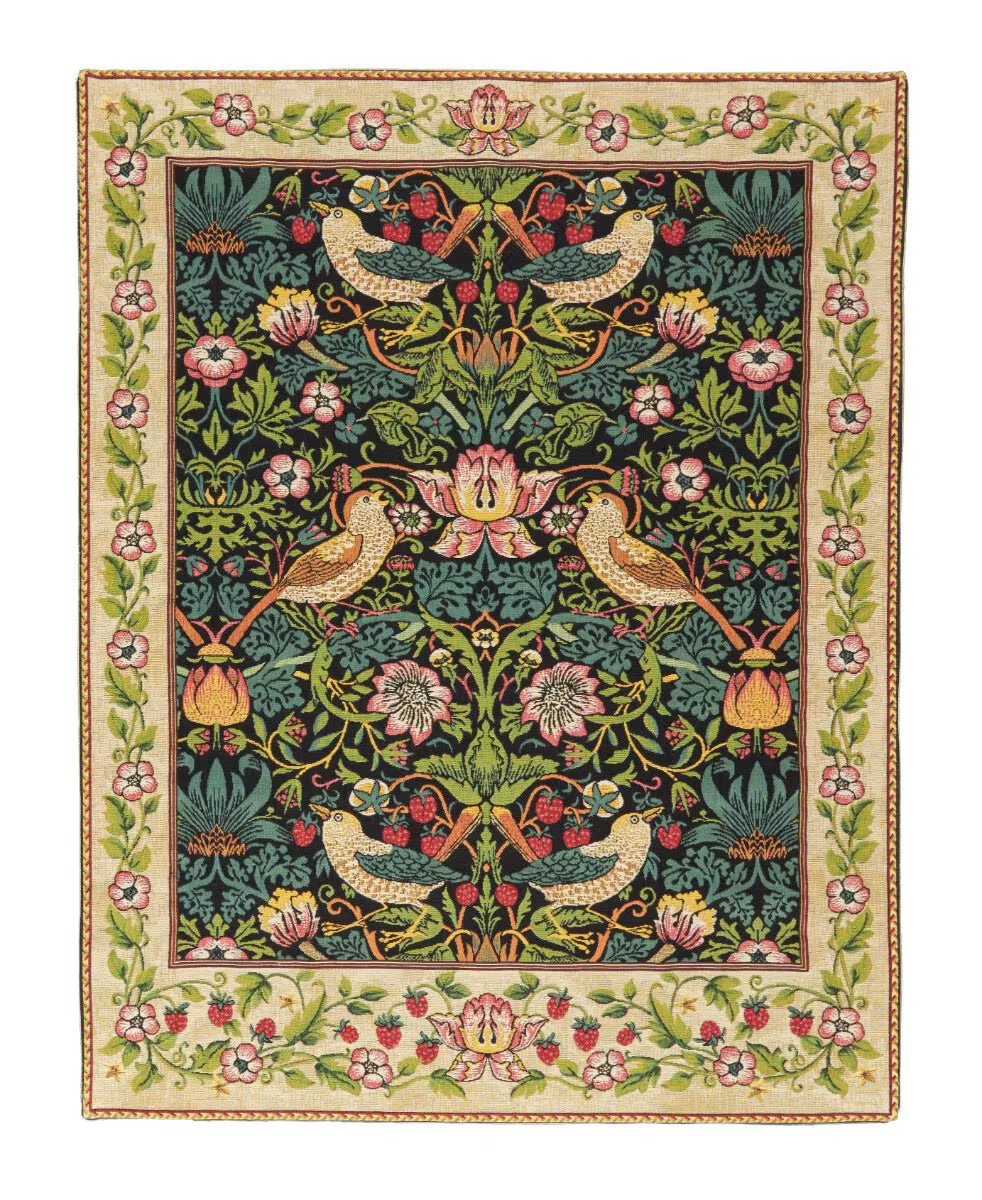 Strawberry Thief Loom Woven Tapestry - 90 x 70 cm - Requires Rod Size 2 - Hines of Oxford - LW1703 - Morris Wallpaper