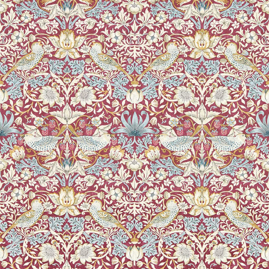 Strawberry Thief Wallpaper - Plum - Clarke & Clarke - W0171/04 - Morris Wallpaper