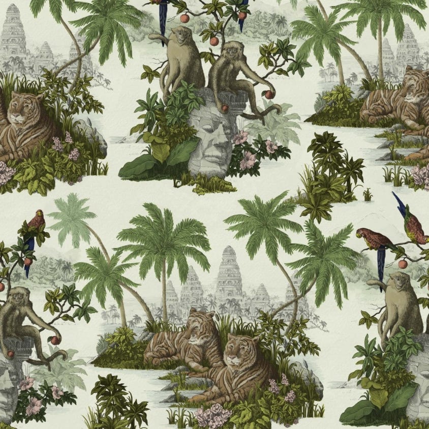 Sumatra Wallpaper - Multi - House of Hackney - 1-WA-SUM-DI-MUL-XXX - Morris Wallpaper