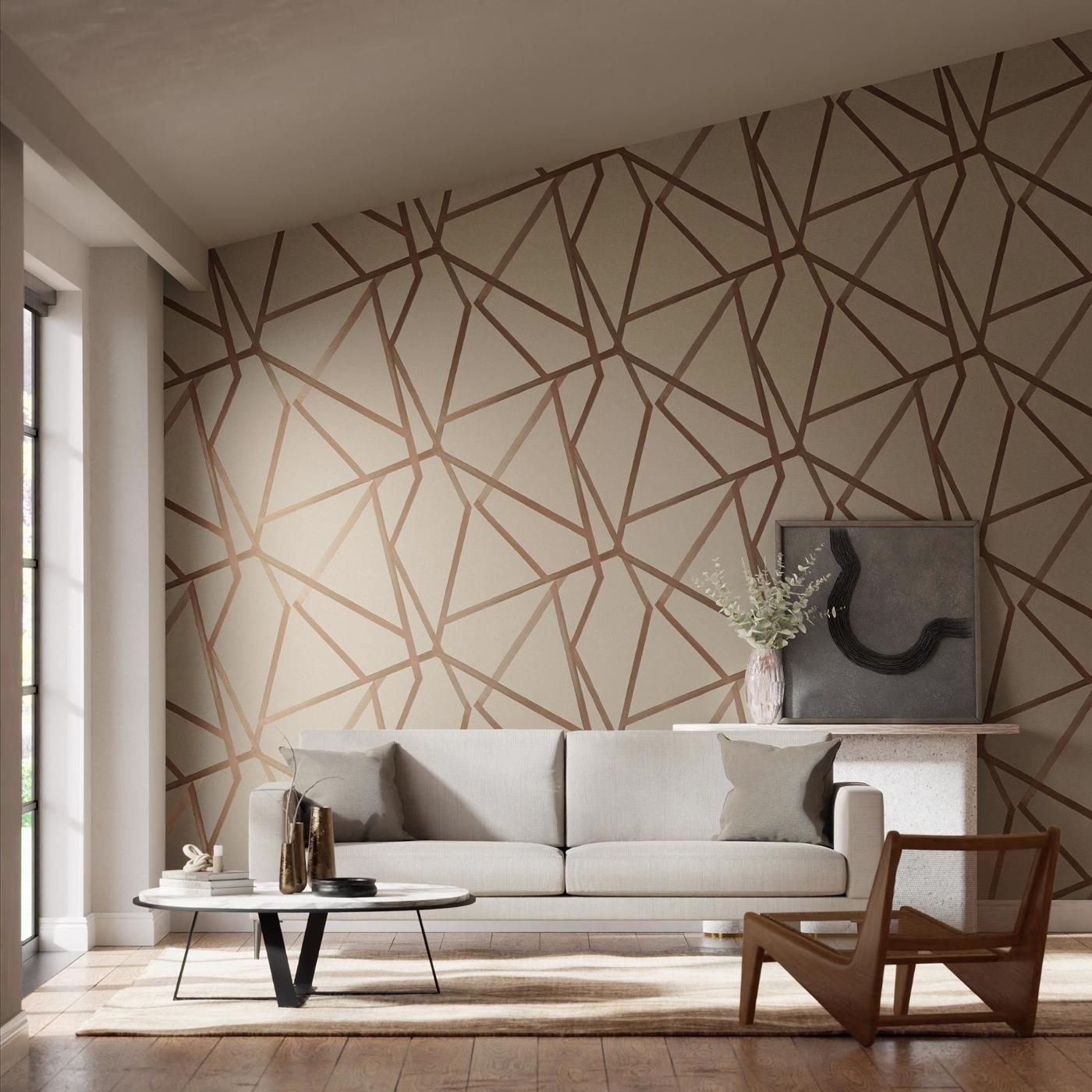 Sumi Wallpaper - Hessian/Copper - Harlequin - HMOW110885 - Morris Wallpaper