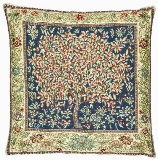 Summer Tree Tapestry Cushion with Feather Filler - Hines - 417 - Morris Wallpaper
