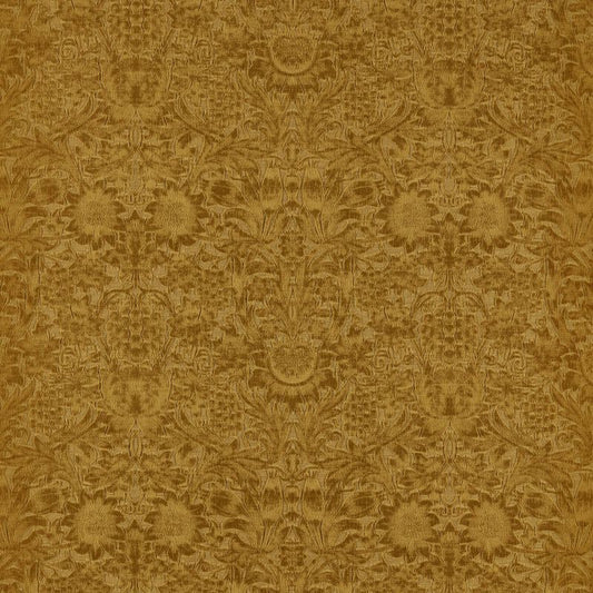 Sunflower Caffoy Velvet Fabric - Sussex Rush - Morris & Co - 237280 - Premier Wallcovering