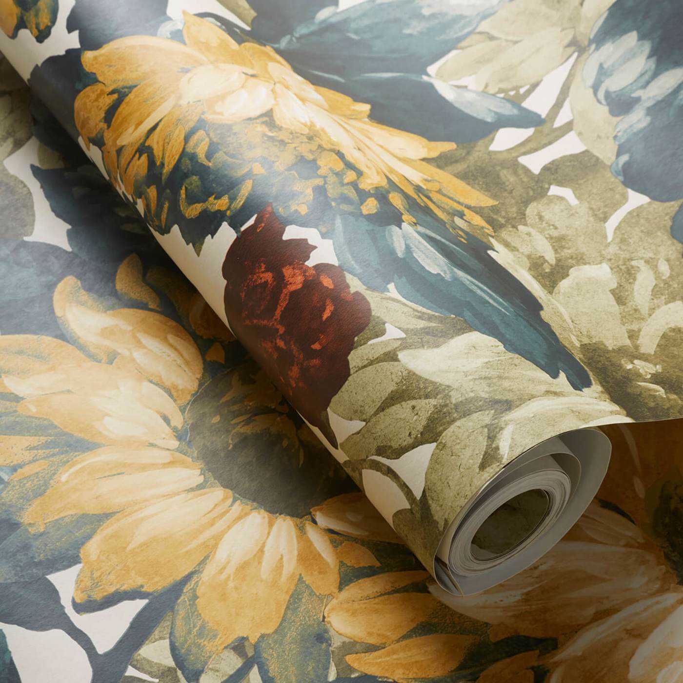 Sunforest Wallpaper - Olive/Russet - Clarke & Clarke - W0162/03 - Morris Wallpaper
