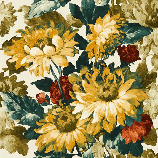 Sunforest Wallpaper - Olive/Russet - Clarke & Clarke - W0162/03 - Morris Wallpaper