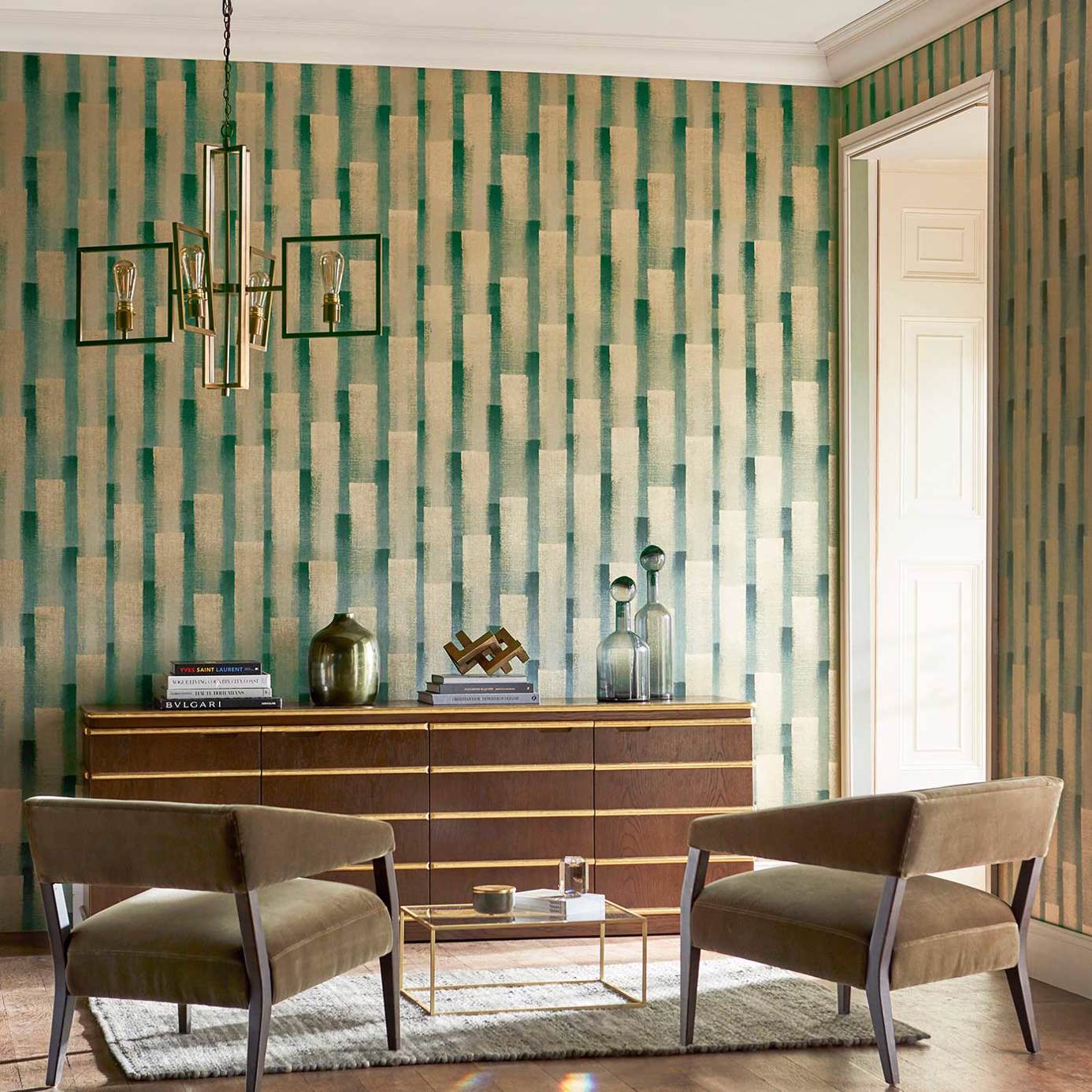 Suzuri Wallpaper - Bronze - Harlequin - HM6W112198 - Morris Wallpaper