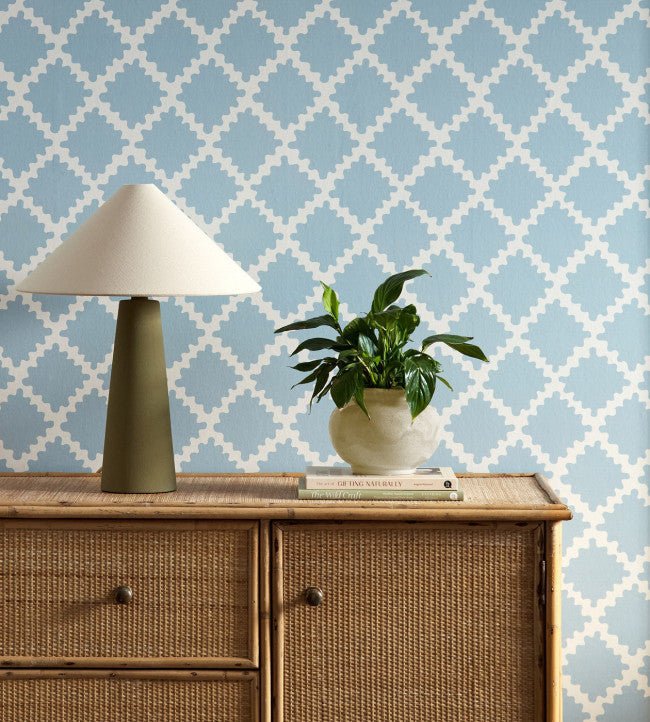 Swithland Wallpaper - Coast Blue - Scion - NSCW113246 - Morris Wallpaper